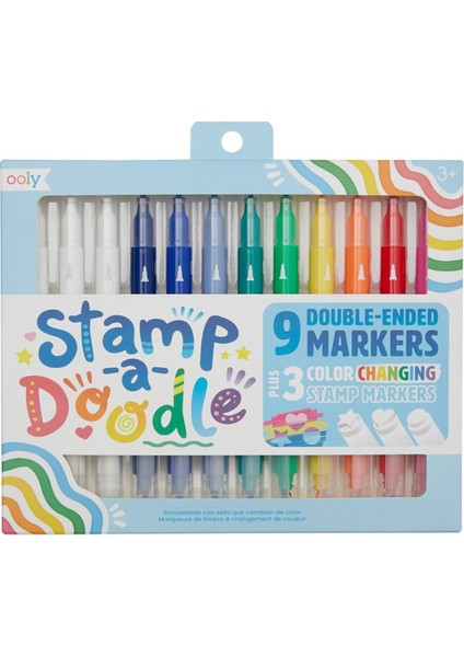 Ana Renkler Ooly Stamp A Doodle Çift Uçlu 12’li Keçeli Kalem