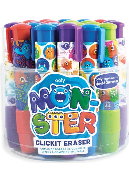 Ooly Click It Monsters Silgi - Kırmızı