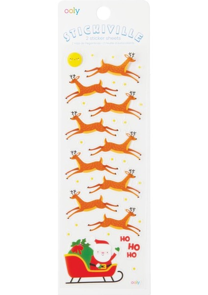 Ooly Stickiville Çıkartmalar - Here Comes Santa