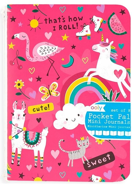 Desenli Ooly Pocket Pal Mini 8'li Defter Seti - Funtastic Friends