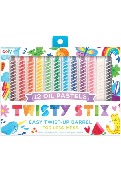 Ana Renkler Ooly Twisty Stix 12'li Yağlı Pastel Boya