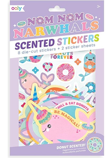 Ooly Kokulu Sticker Seti - Nom Nom Narwhals