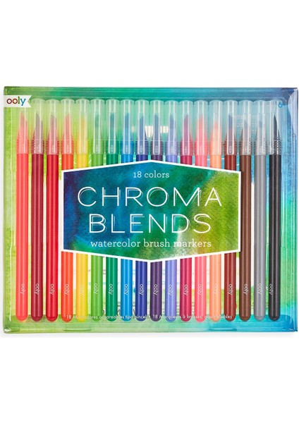 Ana Renkler Ooly Chroma Blends Fırça Uçlu 18'li Çok Amaçlı Kalem