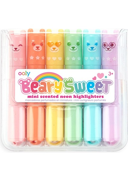 Ana Renkler Ooly Beary Sweet Mini Kokulu 6'lı Highlighter