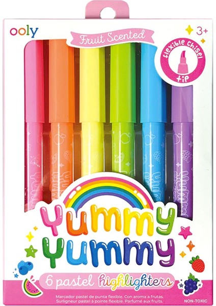 Pastel Renkler Ooly Yummy Yummy Kokulu Pastel 6’lı Highlighters Kalem