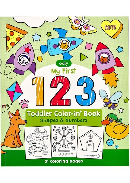 Ooly Boyama Kitabı - 123 Shapes & Numbers