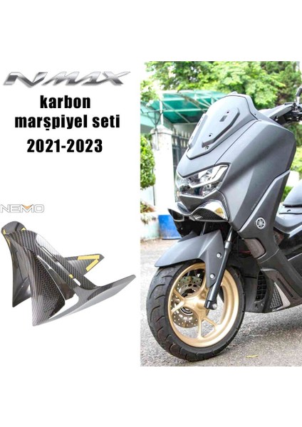 Yamaha Nmax 125/155 2021-2023 Marşpiyel Karbon Kapak Seti