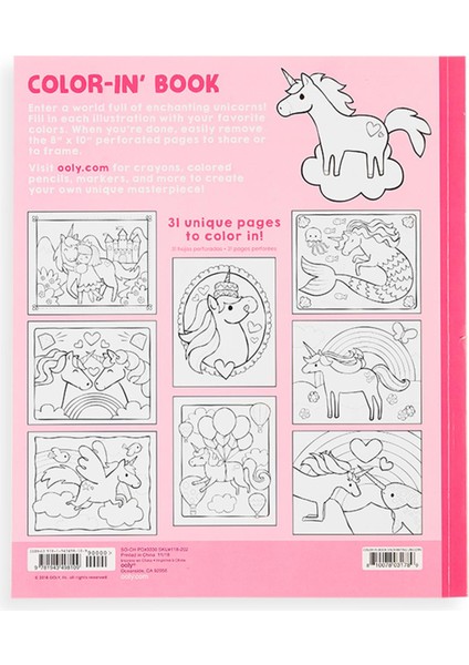 Ooly Boyama Kitabı - Enchanting Unicorns