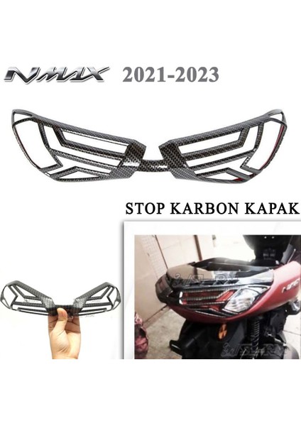 Yamaha Nmax 125/155 2021-2023 Stop Kapak Karbon