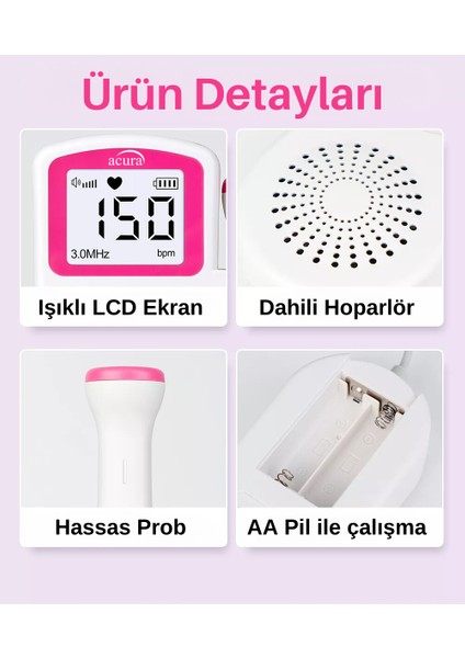 AC-4040 Fetal Doppler Nabız Duyma Cihazı