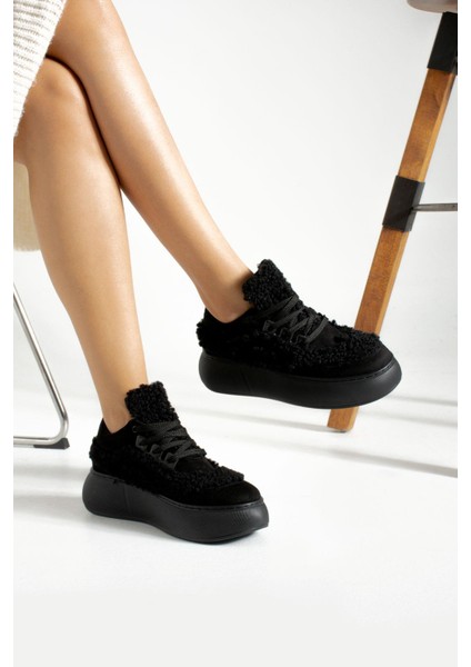 Oct Shoes Kadın Yüksek Taban Tüylü Sneaker Spor Ayakkabı TS1157 fiyatları