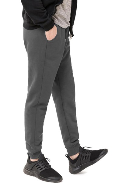 Erkek Ultra Termal Kışlık Sherpa Astarlı Aktif Koşu Dar Paça Jogger Eşofman Altı