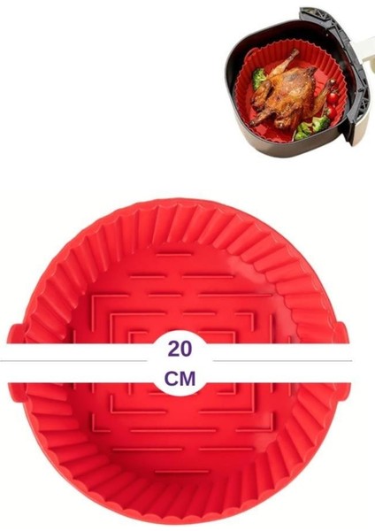 Onikiden Airfryer Silikon Pişirme Kabı ve 6’lı Kek Muffin Kalıbı Set- Tüm Hava Fritözleriyle Uyumlu