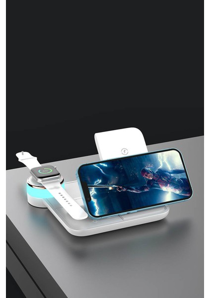 Wireless Charger 4 In 1 Beyaz