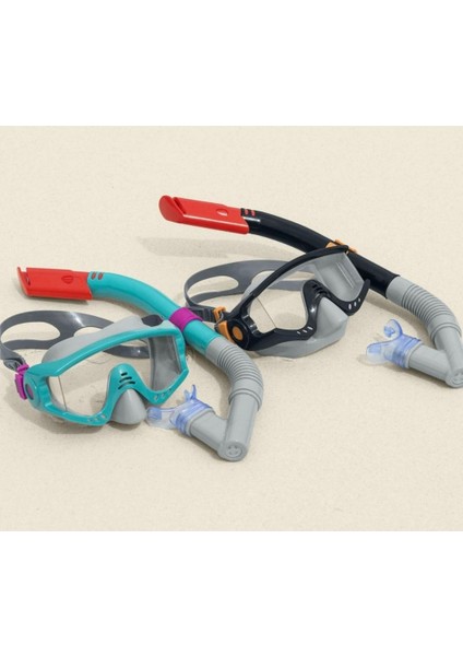 Çocuk Şnorkel Set Spark Wave Siyah 7+