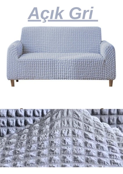 Bürümcük 3 Kişilik Koltuk Örtüsü Boydan Eteksiz Streç Esnek Lastikli Çekyat Kanepe Kılıfı