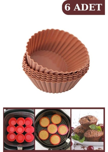 Onikiden Airfryer Yapışmaz Kek Muffin Kalıbı 6’lı - Tüm Hava Fritözleriyle Uyumlu SL33 fiyatları