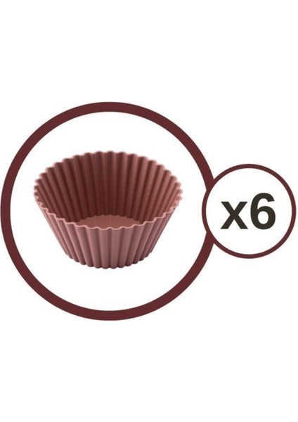 Onikiden Airfryer Yapışmaz Kek Muffin Kalıbı 6’lı - Tüm Hava Fritözleriyle Uyumlu SL33 modelleri