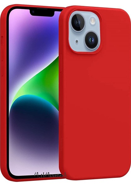 iPhone 15 Plus Uyumlu Renkli Silikon Telefon Kılıfı