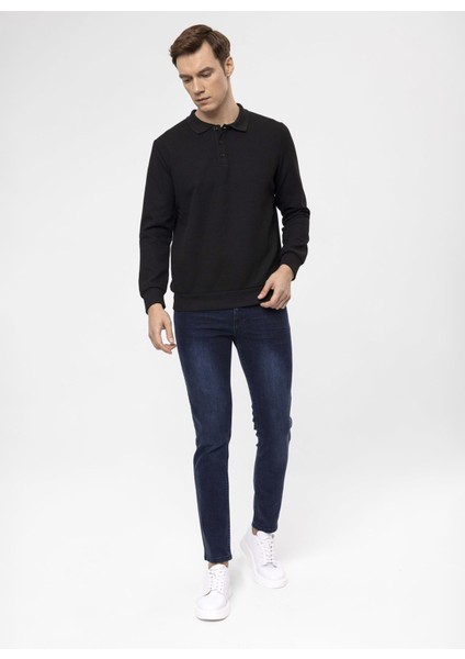 Polo Yaka Regular Fit Armürlü Siyah Erkek Kazak Tr2013700314 fiyatları