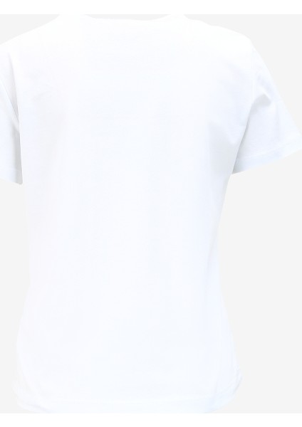Bisiklet Yaka Baskılı Beyaz Kadın T-Shirt 75PAHF04 fiyatları