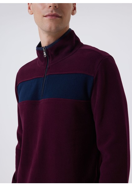 Lee Cooper Dik Yaka Bordo Erkek Sweatshırt 241 Lcm 241067 Poys Bordo