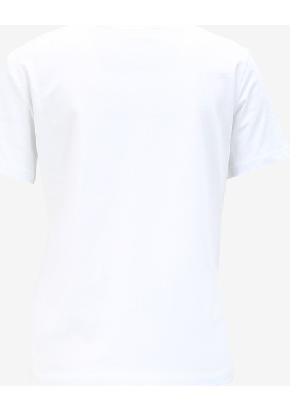 Bisiklet Yaka Baskılı Beyaz Kadın T-Shirt 75PAHG06 fiyatları