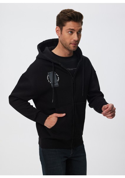 Kapüşon Yaka Siyah Erkek Sweatshırt 241 Lcm 241009 Merry Sıyah modelleri