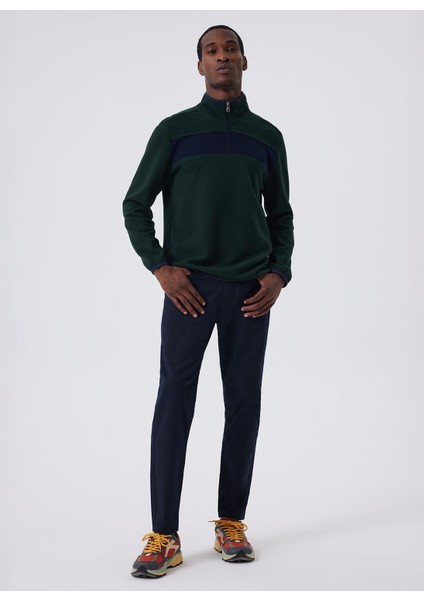 Dik Yaka Yeşil Erkek Sweatshırt 241 Lcm 241067 Poys Yesıl