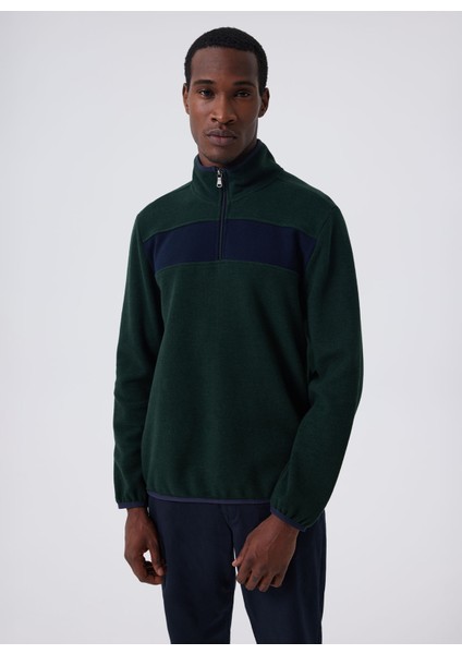 Dik Yaka Yeşil Erkek Sweatshırt 241 Lcm 241067 Poys Yesıl