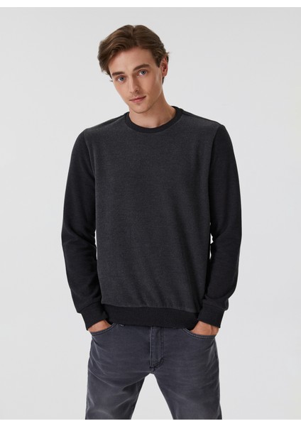 O Yaka Gri Erkek Sweatshırt 241 Lcm 241015 Newdıagonal Grı