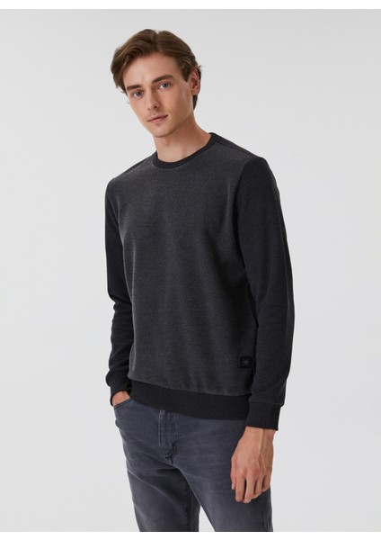 O Yaka Gri Erkek Sweatshırt 241 Lcm 241015 Newdıagonal Grı