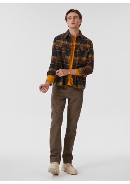 Normal Bel Slim Straight Deve Tüyü Erkek Chino Pantolon 241 Lcm 221002 Jagger Camel