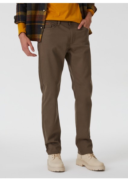 Normal Bel Slim Straight Deve Tüyü Erkek Chino Pantolon 241 Lcm 221002 Jagger Camel