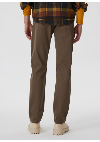 Normal Bel Slim Straight Deve Tüyü Erkek Chino Pantolon 241 Lcm 221002 Jagger Camel