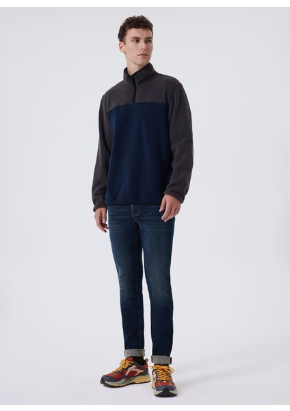 Lacivert Erkek Polar Sweatshırt 241 Lcm 241027 Dıago Lacıvert-Antra