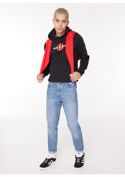 Kapüşon Yaka Siyah Erkek Sweatshırt 12261176_JORBEHIND Sweat Hood Exc modelleri