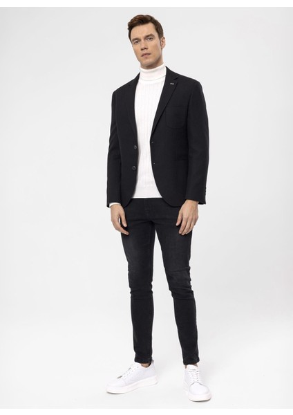 Slim Fit Siyah Erkek Armürlü Ceket Ct2021600310 modelleri