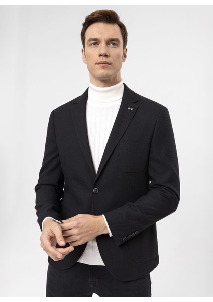 Slim Fit Siyah Erkek Armürlü Ceket Ct2021600310 indirimleri