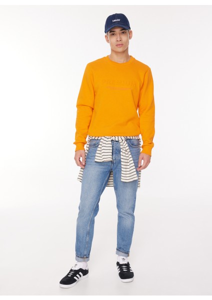 Bisiklet Yaka Turuncu Erkek Sweatshırt 12261175_JPRBLULOGO Sweat Crew Exc modelleri