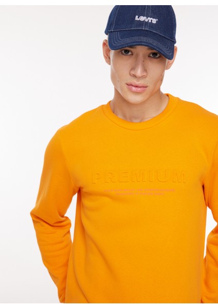 Bisiklet Yaka Turuncu Erkek Sweatshırt 12261175_JPRBLULOGO Sweat Crew Exc fırsatları