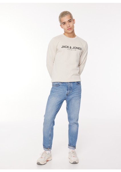 Bisiklet Yaka Gri Erkek Sweatshırt 12261174_JPRBLAJACOB Sweat Crew Exc modelleri