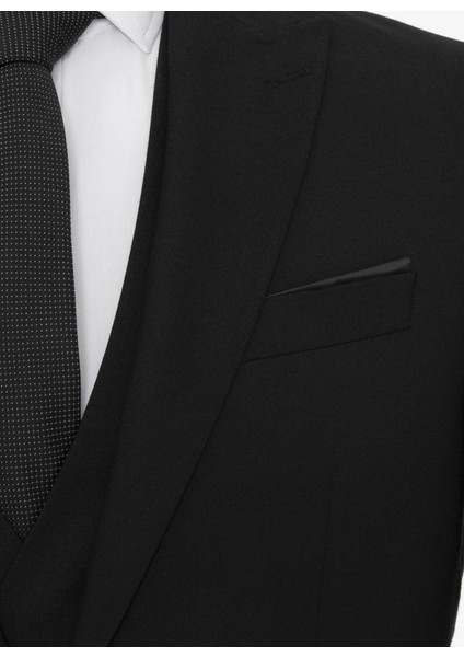 Normal Bel Slim Fit Siyah Erkek Takım Elbise TK1001100128 fırsatları