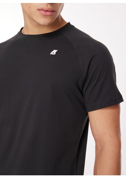 Bisiklet Yaka Düz Siyah Erkek T-Shirt K0074Q0_EDWING fırsatları