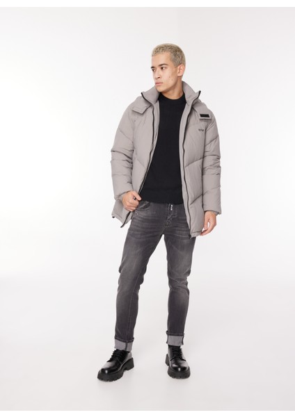 Gri - Pembe Erkek Mont 23IU1M0J1016407_PIUMINI modelleri