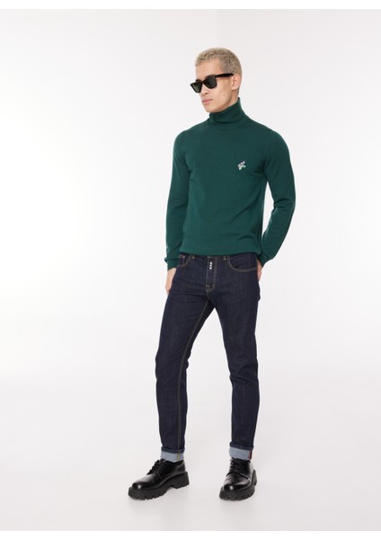 Normal Bel Slim Fit Erkek Denim Pantolon 23IU1M02SL26020_PANTALONE 5 Tasche