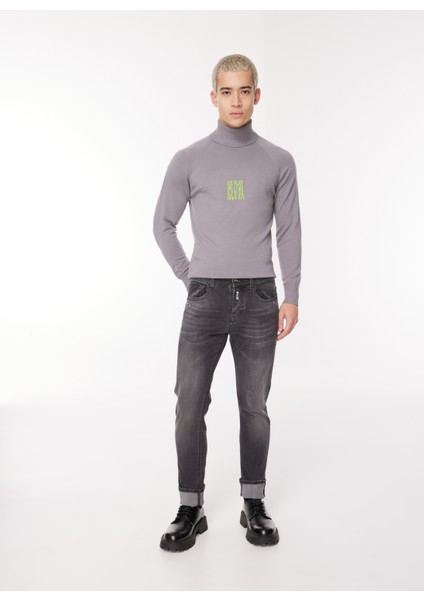 Normal Bel Slim Fit Erkek Denim Pantolon 23IU1M02SL46019_PANTALONE 5 Tasche fiyatları