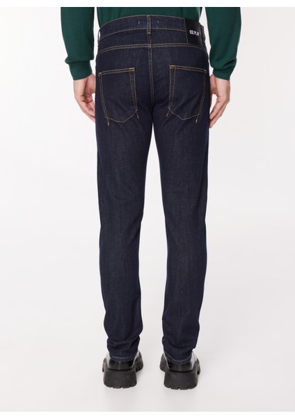 Normal Bel Slim Fit Erkek Denim Pantolon 23IU1M02SL26020_PANTALONE 5 Tasche
