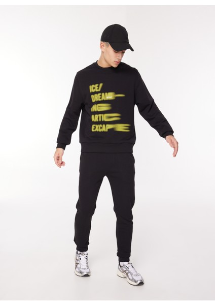 Normal Siyah Erkek Eşofman Altı 23IU1M0B0136323_PANTALONE Jersey