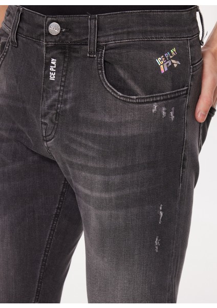 Normal Bel Slim Fit Erkek Denim Pantolon 23IU1M02SL46019_PANTALONE 5 Tasche fırsatları